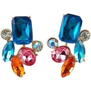 🌸 Bijou Bloom Blue Multicolor Gemstone Earrings